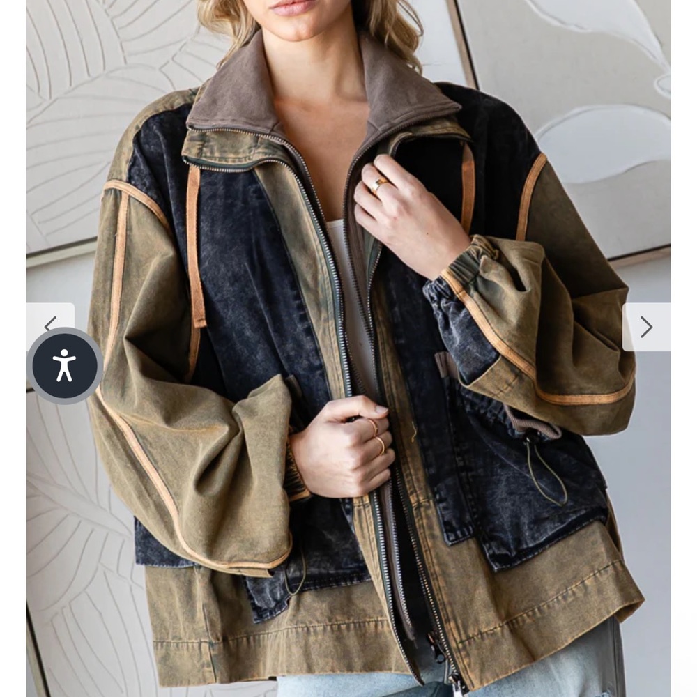 ***~ISO~*** Oli & Hali Two-Tone Utility Jacket